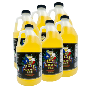 Texas Margarita Gold mix made with real lime, lemon, and orange juice — all-natural margarita mix with pure cane sugar and no artificial color